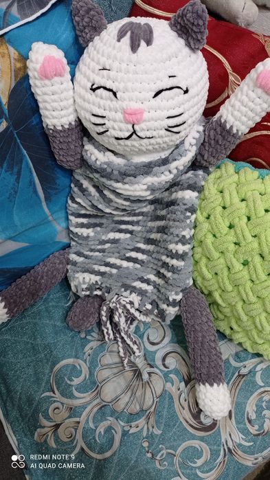 Котик-пижамница-игрушка ручная работа