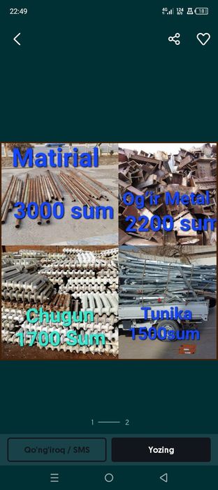 Metallolom qayta ishlash