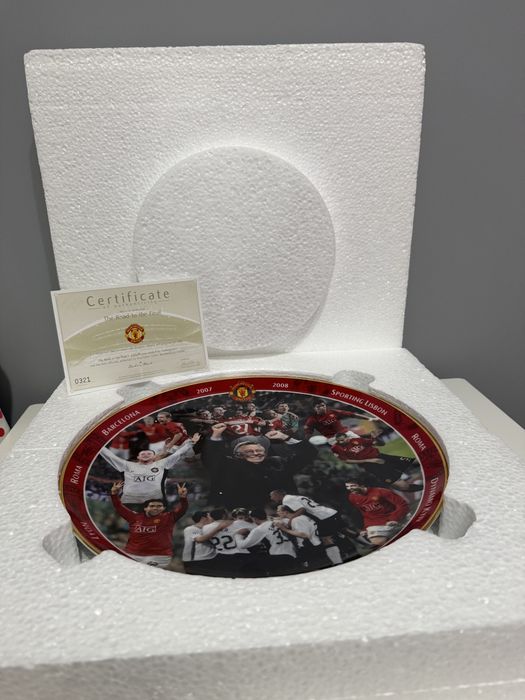 Колекционерска чиния Manchester United – The Road to the Final 2007/2008 (Danbury Mint)