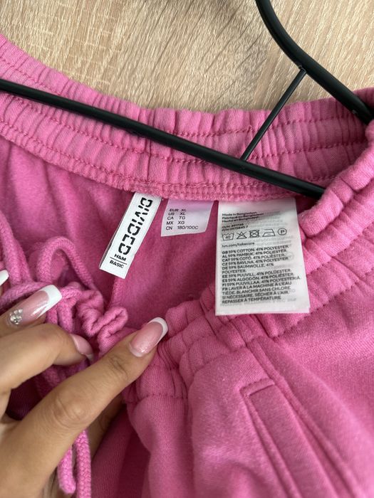 Розов сет/ комплект на HM H&M ватиран горнище и долнище