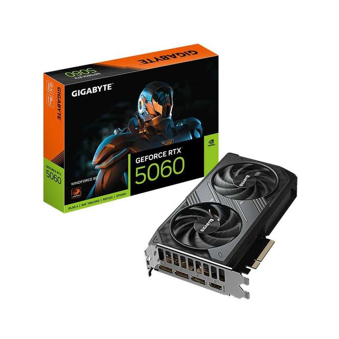 Видеокарта Gigabyte GeForce RTX 5060 8GB WINDFORCE MAX OC