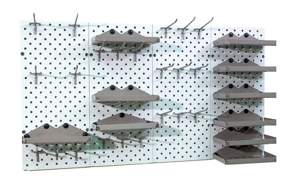 Teshilgan panel, перфопанель, do'konda ilgaklar uchun panel