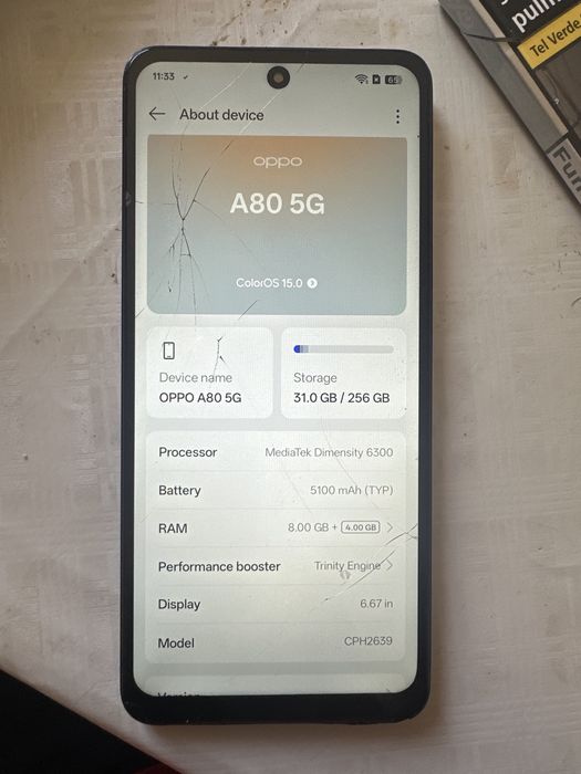 oppo a80 ,256 g liber reta