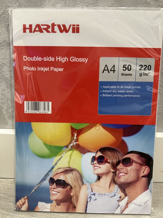 Глянцевая бумага А4, двухсторонняя, 220г/м2,