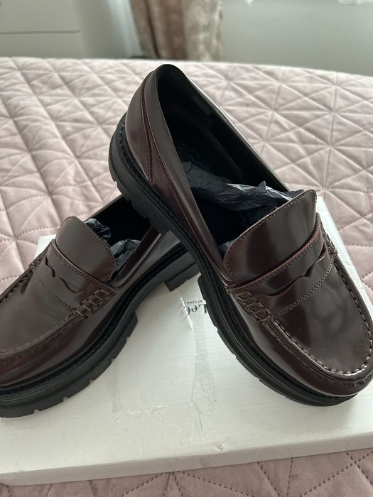 Pantofi Leger maro ,piele lacuita