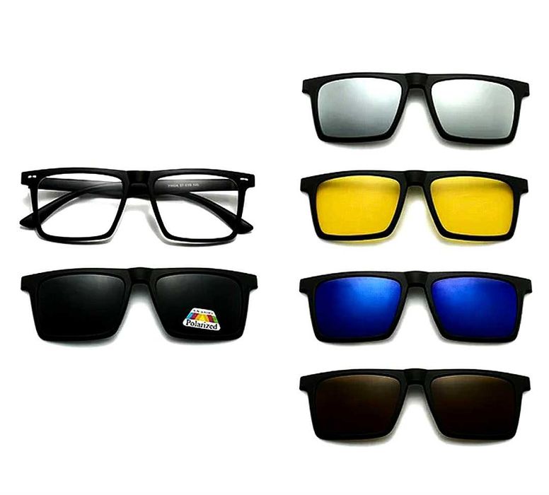 Очки с солнцезащитными насадками 5 в 1