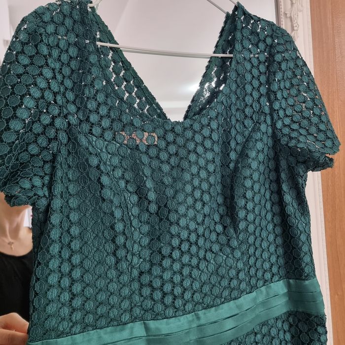 Rochie verde din dantela, marime XL