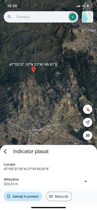 Pers fiz teren extravilan langa padure Tomesti
