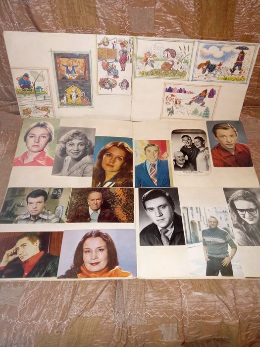 Альбомы коллекции с открытками, фотооткрытками времён СССР