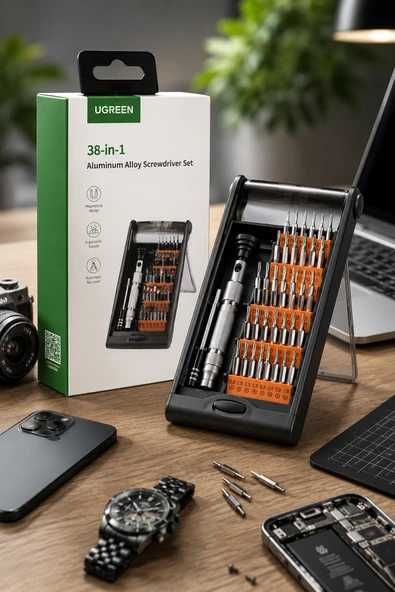 UGREEN 80459 — это профессиональный набор прецизионных отверток 38-в-1