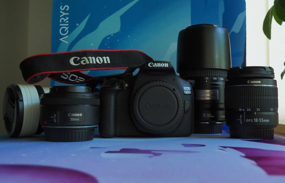 Kit foto Canon EOS 1300D - 4 Obiective incluse (Super Tele 800mm)
