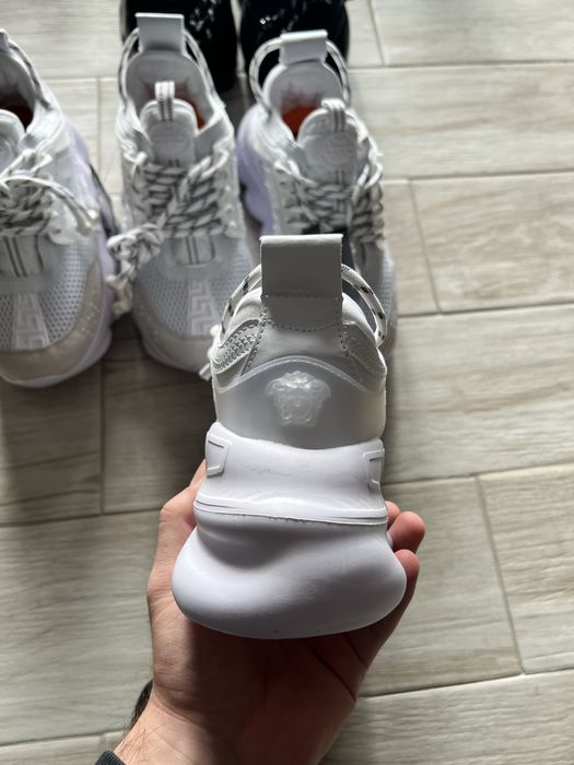 Adidasi Versace Chain Reaction Noi Marime 38 39 40 42 43 Alb Negru