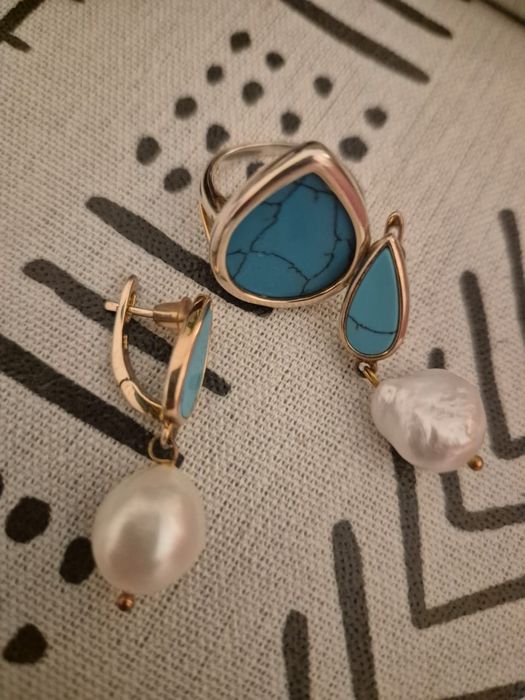 Серебро с натуральный камнем