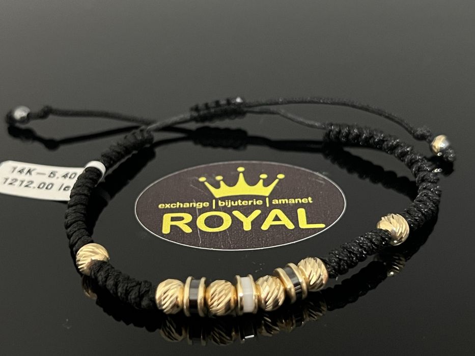 Bijuteria Royal CB : Bratara cu snur aur 14k 5,40gr