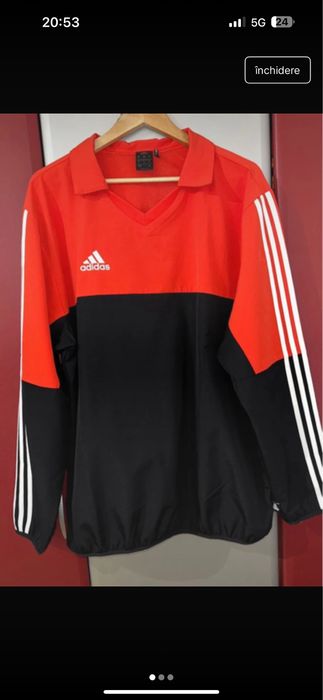 155 Bluza antrenament cu guler polo Adidas Climastorm