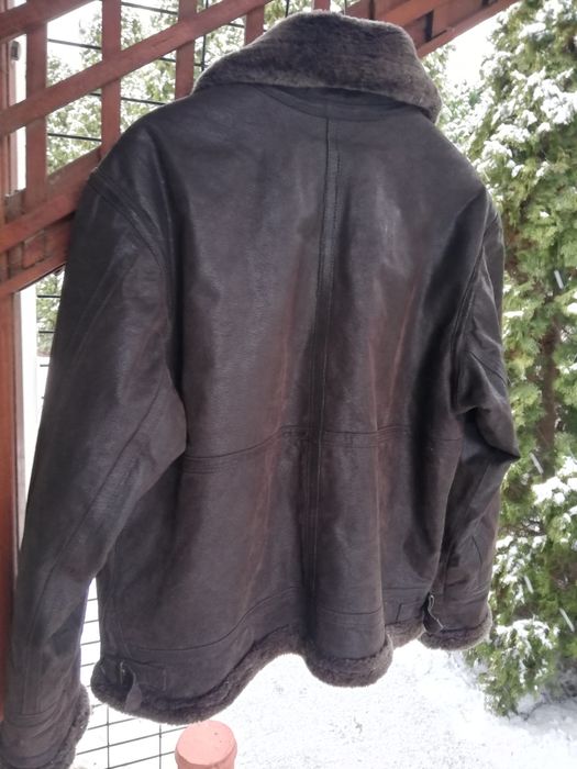 Geaca piele bărbati cu blana Blustaff L