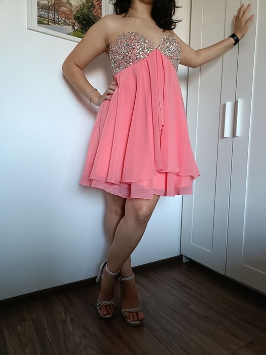 Rochie de ocazie corai, mărimea M