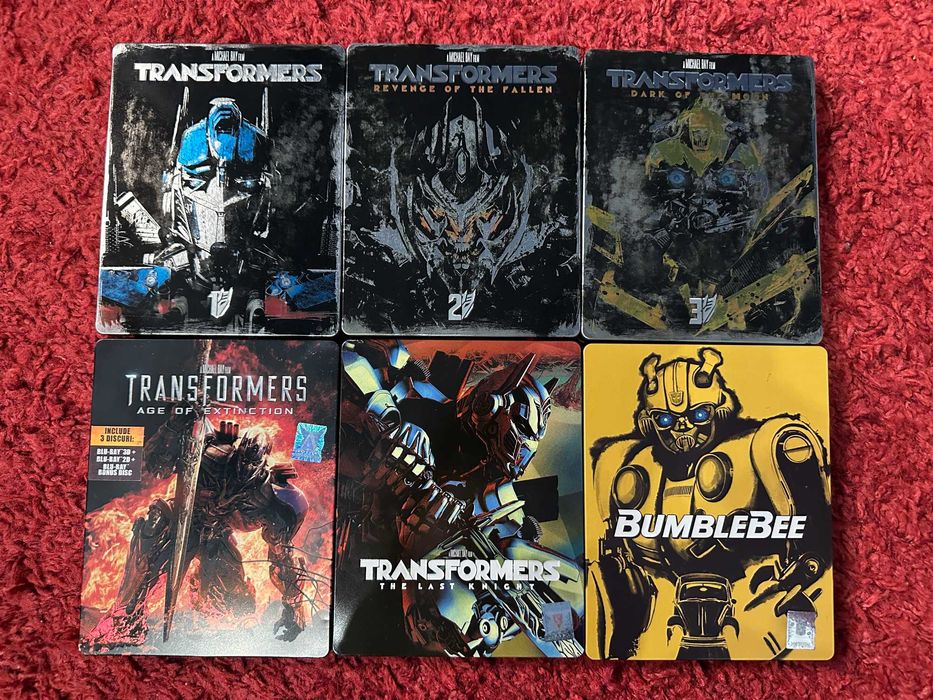 colectia filme Transformers 1-5 + Bumblebee 4K+bluray steelbook