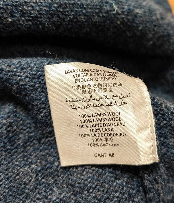 GANT 100% Агнешка вълна мъжка жилетка с цип размер L