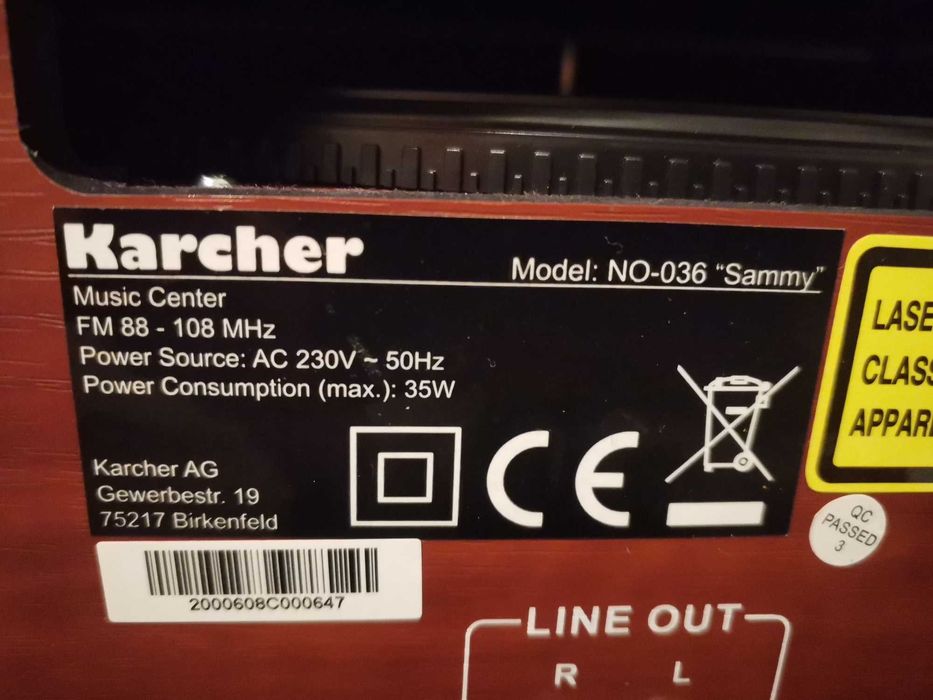 Продавам Karcher грамофон/радио/касетофон/USB/CD чисто нов