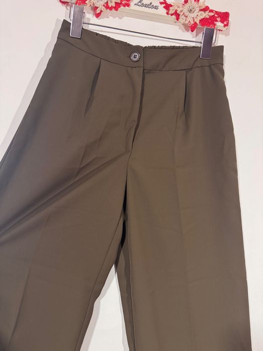 Pantaloni de birou, superbi, eleganți, largi, Petite M, kaki