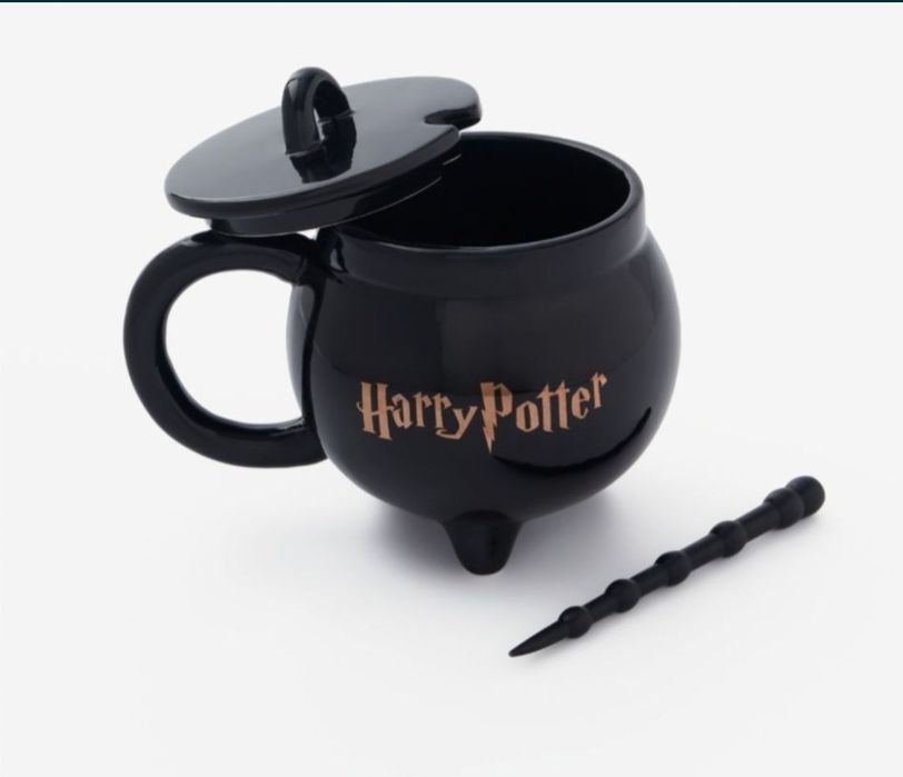 Lenjerie pat patura Harry Potter HP cana ceramica cu bagheta magica