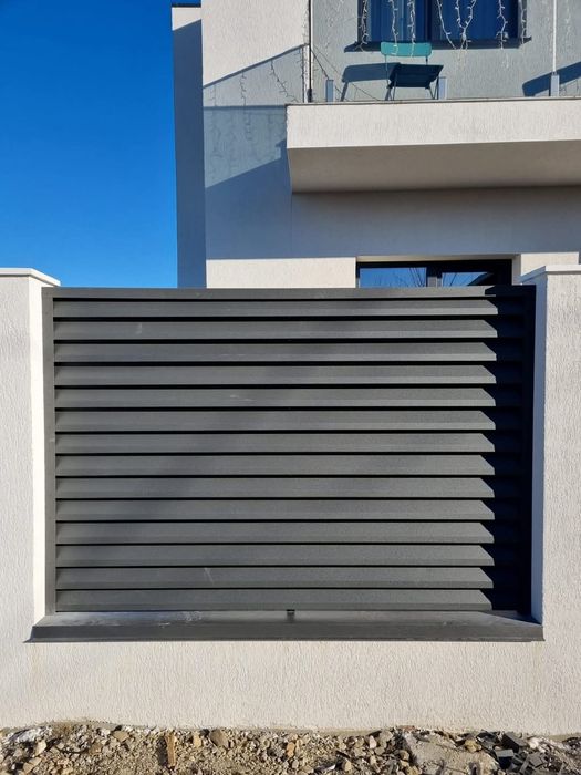 Garduri din panou stil jaluzea, șipcă metalica, tabla, BCA și plasa