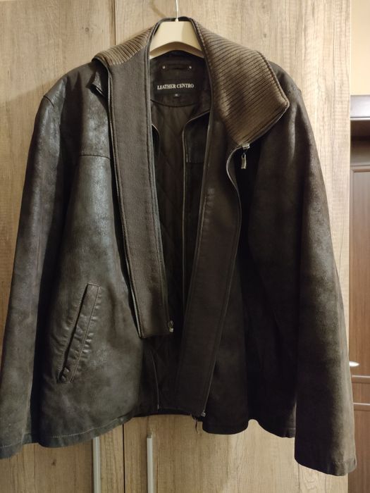 Vând Geaca Piele XL 54 bărbați, Brown, maro