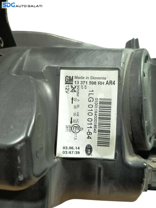 Far Dreapta FARA Xenon Opel Astra J 2009 - 2016 Cod 13371598 [LS0225]