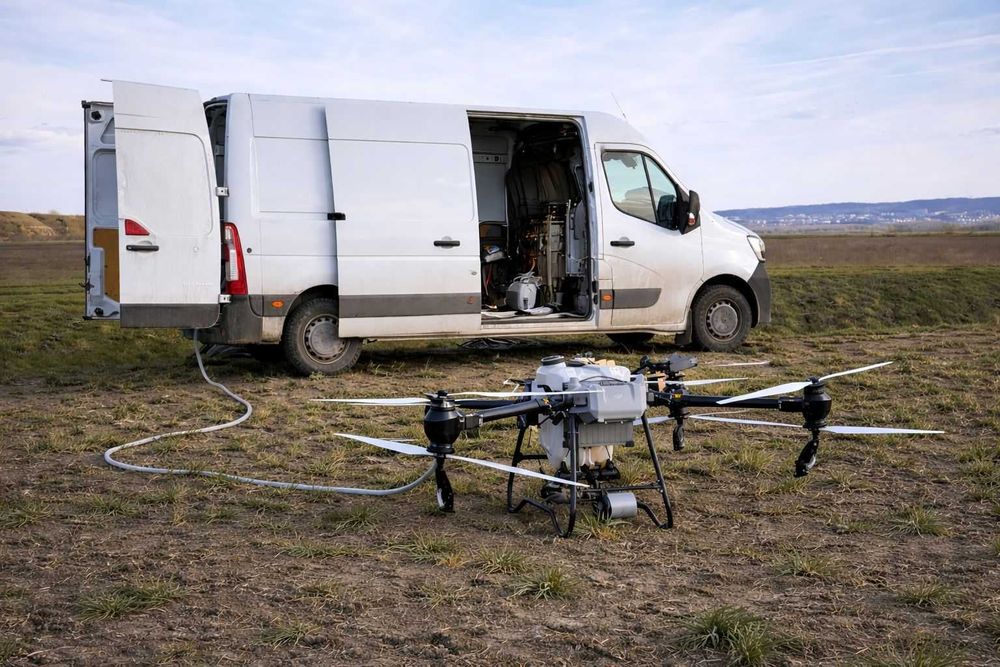 Prestari cu drona DJI T50 – precizie RTK , eficienta maxima