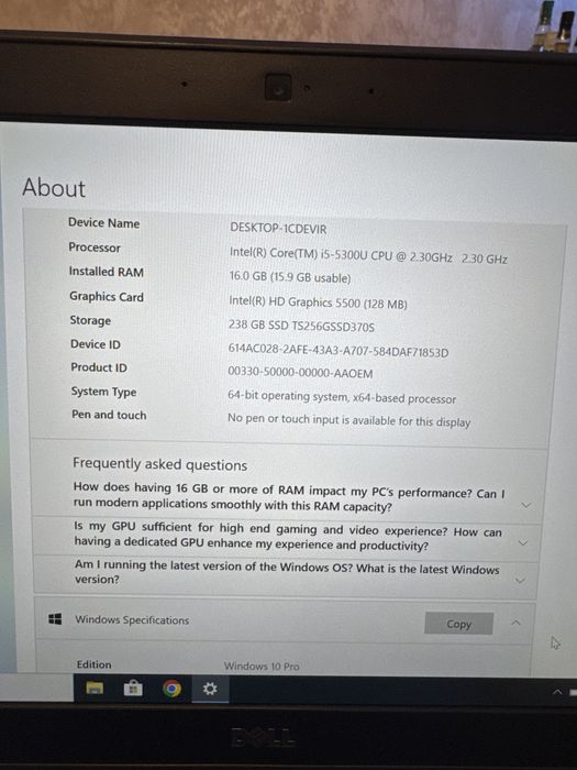 Vand laptop Dell Latitude E5450