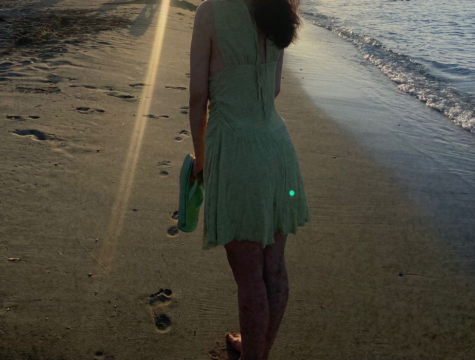 зелена лятна рокля