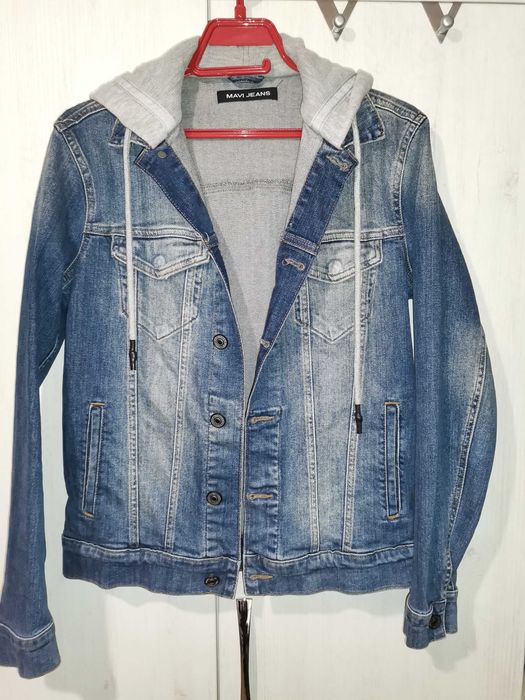 Дънкови яке с качулка