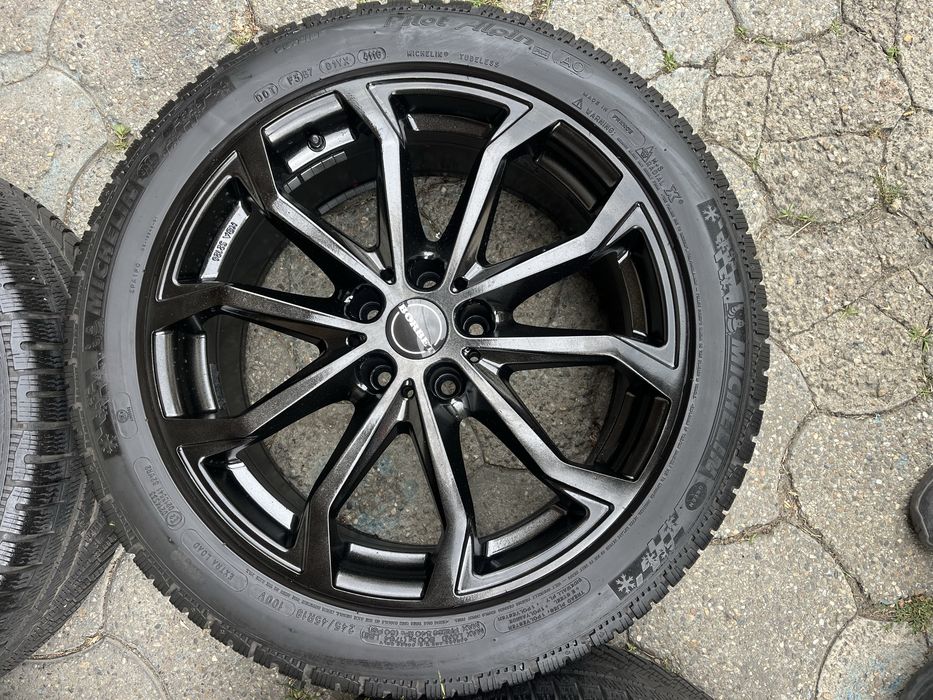 Jante aliaj 5x112mm, anvelope 245/45 R18 Audi A4 B8 B9, A6 C6 C7, A5, A7 A8, VW Seat Skoda Mercedes BMW