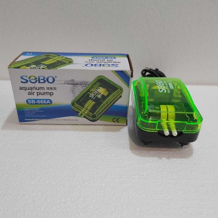 Помпа за въздух за аквариум с 2 изхода