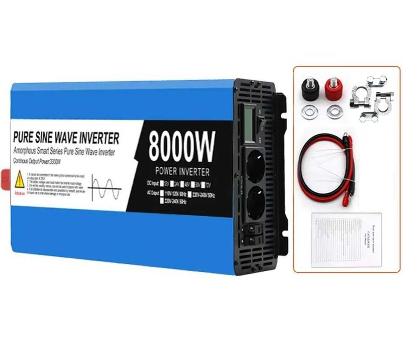 Invertor Easun, 12V sau 24V, 4000W, 5000W, 8000W  Sinus pur ,Albastru