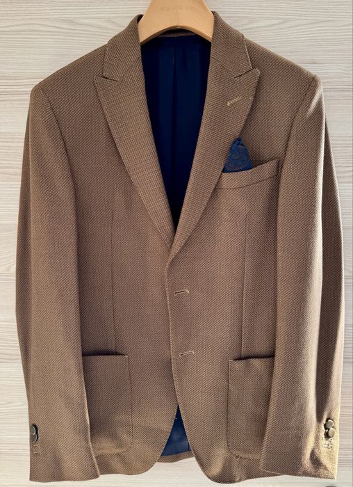 Massimo Dutti sacou barbati blazer maro