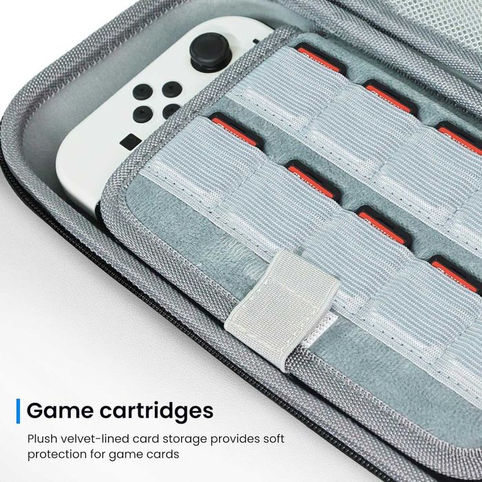 Husă transport compatibilă cu Nintendo Switch 2, 10 sloturi jocuri