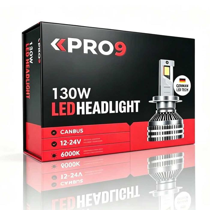 LED крушки H4 130W 6000K 18000lm 12-24V 2 ГОДИНИ ГАРАНЦИЯ