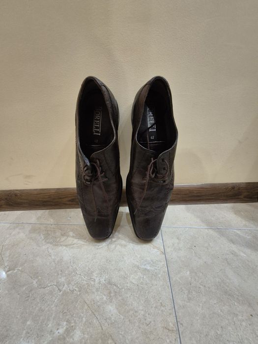 Кафяви кожени обувки Borelli 42