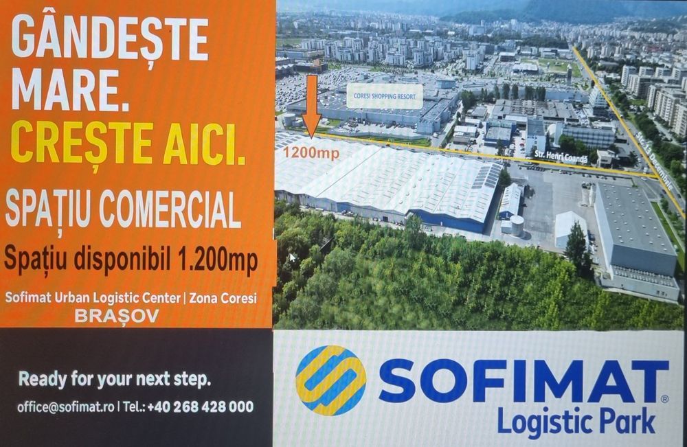 Spatiu comercial Tractorul 1200 mp Coresi