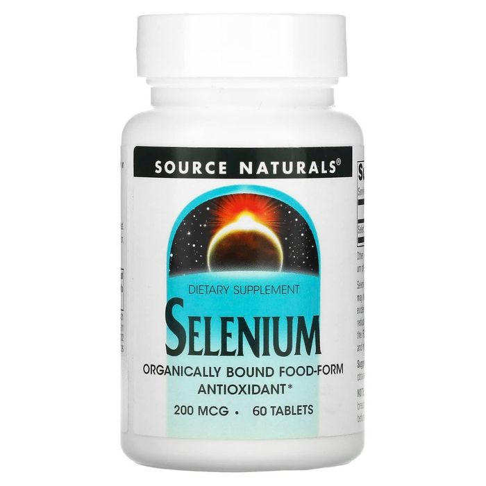 Селен, Selenium, Source Naturals.200 мкг.120 таблеток