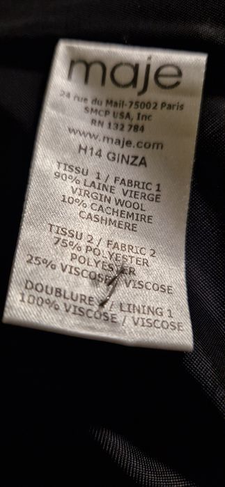 Дебело дамско палто MAJE - 36 размер