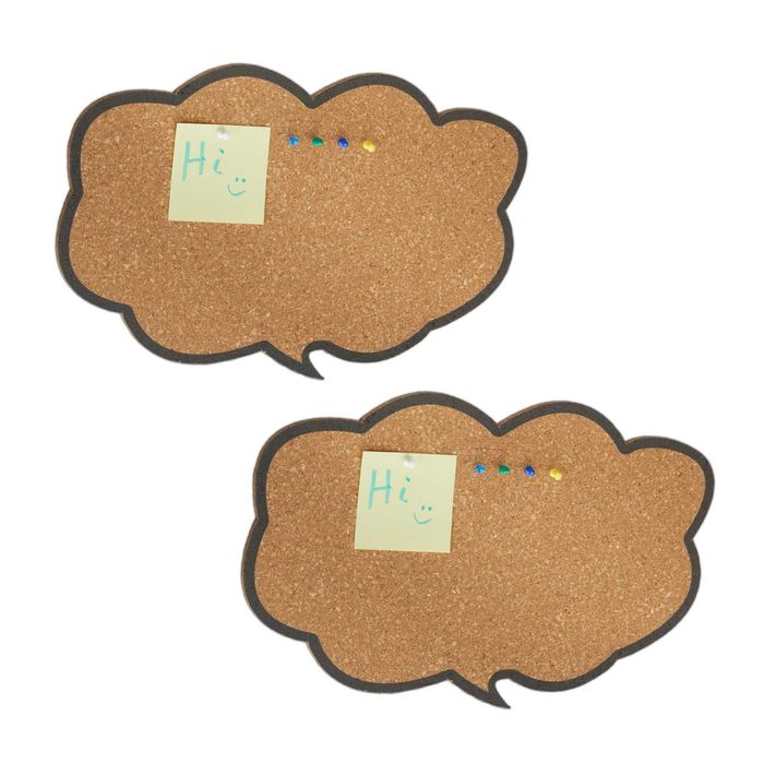 Set 2 panouri pin din pluta cu 10 ace colorate design creativ 29x44 cm