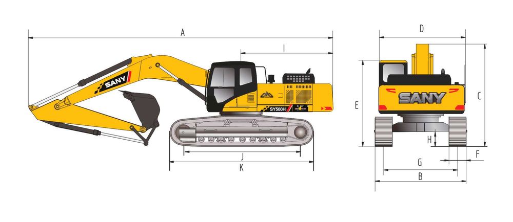 Гусеничный Карьерный Экскаватор SY500H