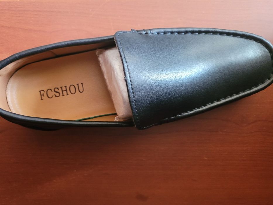 Мужские туфли чёрные кожаные