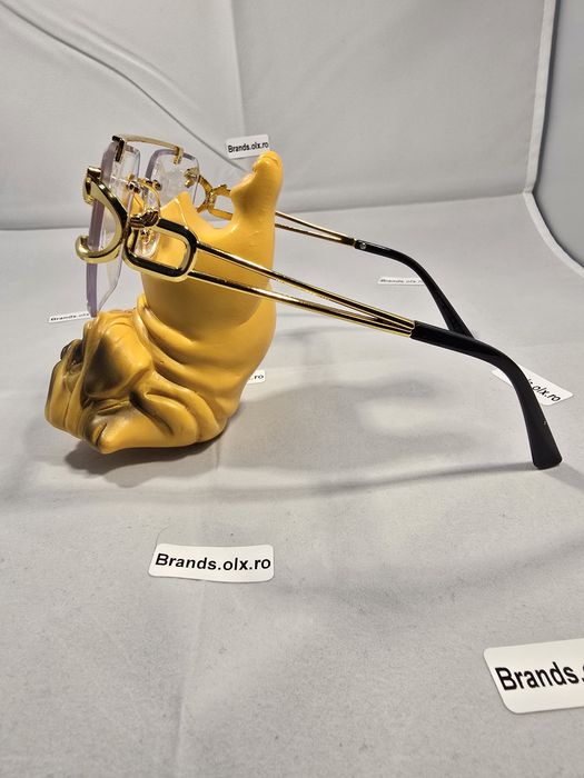 Ochelari de soare Cartier, Gold Frame, Transparent Lenses, 8809