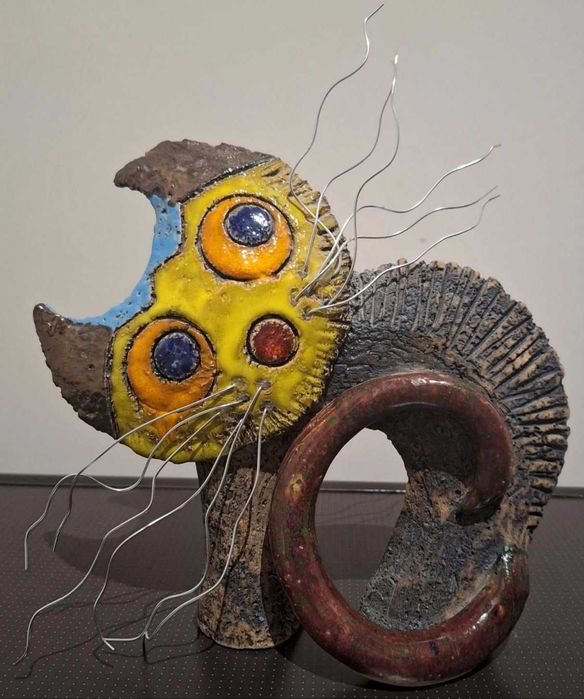 Уникална авторска керамична скулптура котка Ajlin Ceramics – handmade!