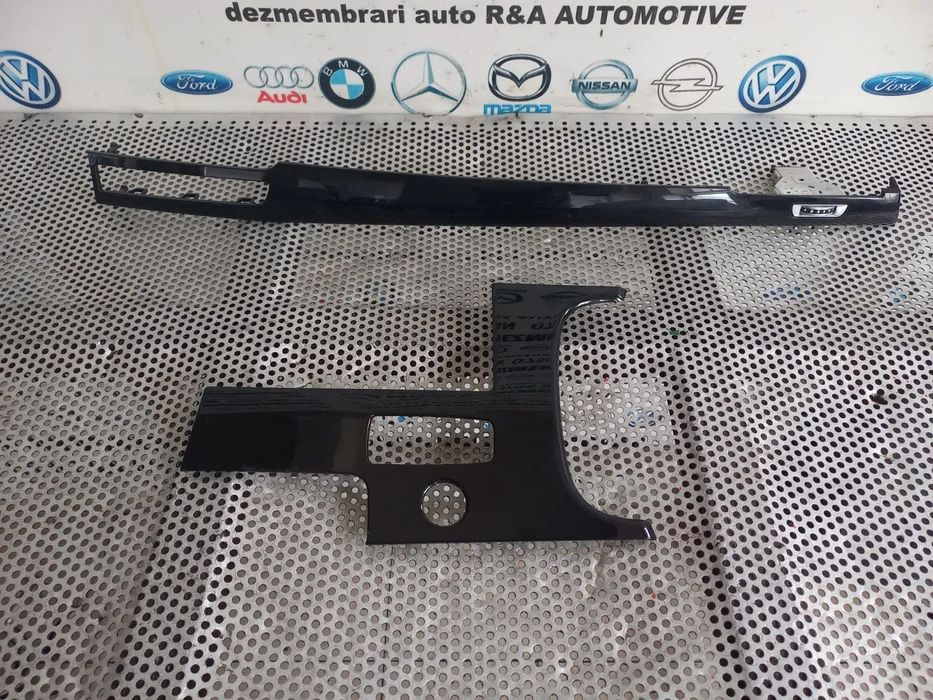 Ornamente Ornament Trim Bord Audi A8 4H D4 Volan Stanga Negru Lucios An 2010-2011-2012-2013-2014-20