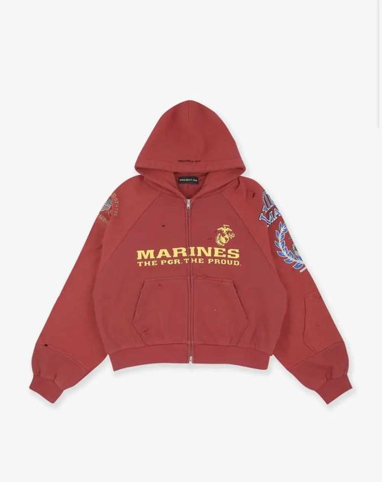 Project GR Zip Hoodie - Marines Red